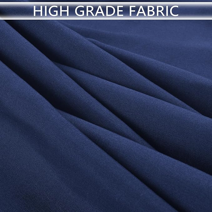 8 Packs 120 Inch Navy Blue Round Tablecloth in Diameter, Washable Polyester Fabric Tablecloths, Wrinkle Resistant Table Cloth for Wedding Party Banquet Dining