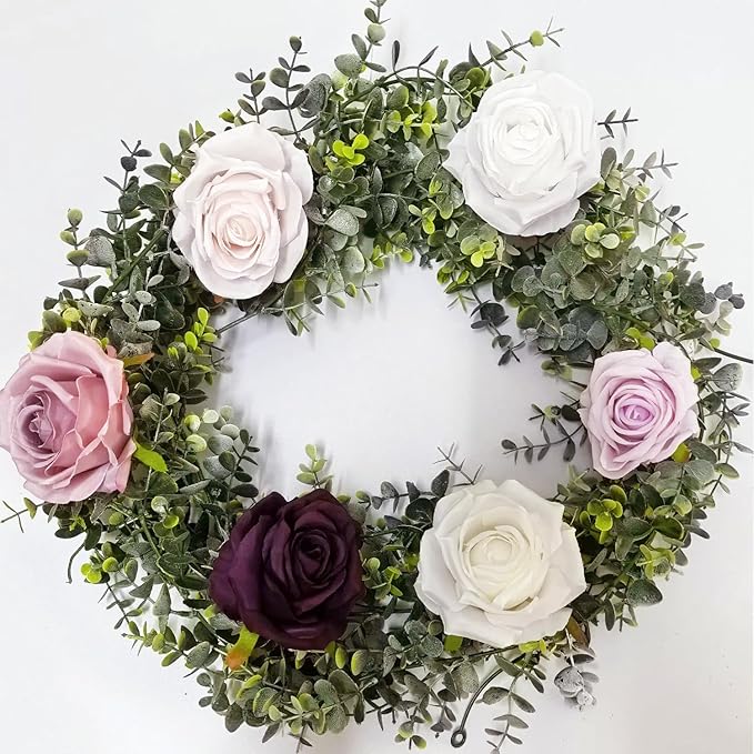 4 Pack Artificial Eucalyptus Garland, 5.5ft Faux Eucalyptus Vines with Lifelike Silver Dollar Leaves, Handmade Greenery Garland for Wedding Arch Decor, Table Runner, Home Party Backdrop