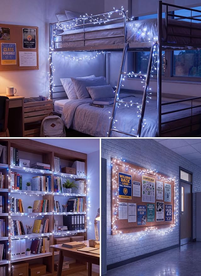 Twinkling Fairy Lights Plug in, 10FT 200LED Twinkle Lights - Firecracker String Lights, Christmas Tree Lights Waterproof for Bedroom, Garden, Patio, DIY Wreath, Indoor Outdoor Christmas Decorations