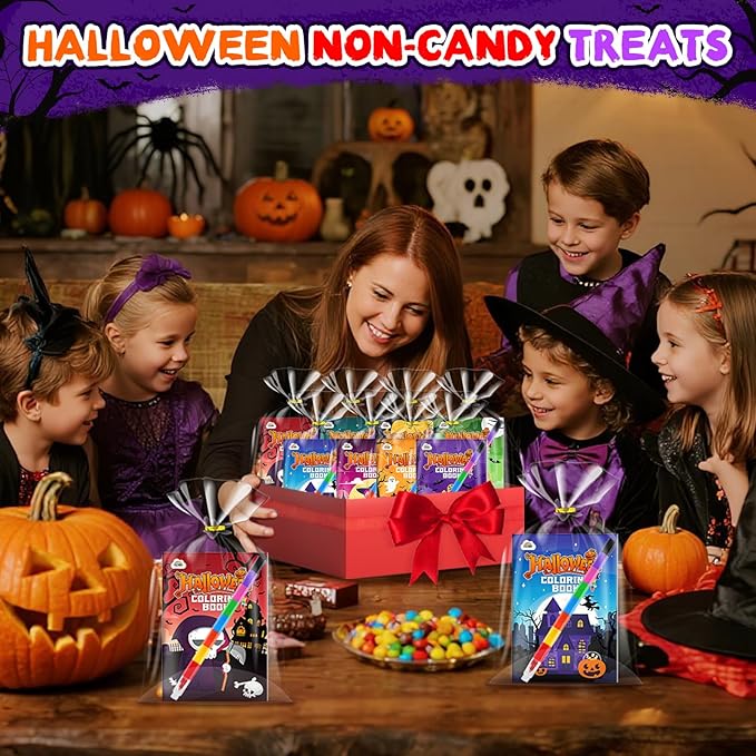ZMLM 24 Pack Halloween Coloring Books for Kids with Crayons,Party Favors for Kids 4-8, Goodie Bags Stuffers for Toddlers, Classroom Prizes Birthday Return Gifts (Halloween)