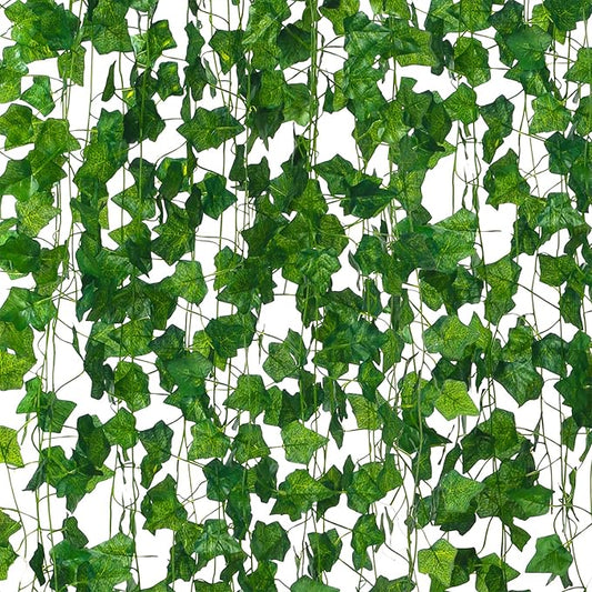 36 Pack Artificial Ivy Garland, 252 Ft Fake Vines Hanging Plants for Room Decor, 72 Leaves Aesthetic Faux Greenery Garland Vines with Strengthened Joint Prevent Leaves Falling Off for Wall Decor