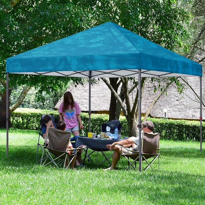 COOSHADE Durable Easy Pop Up Canopy Tent 10x10Ft, Turquiose