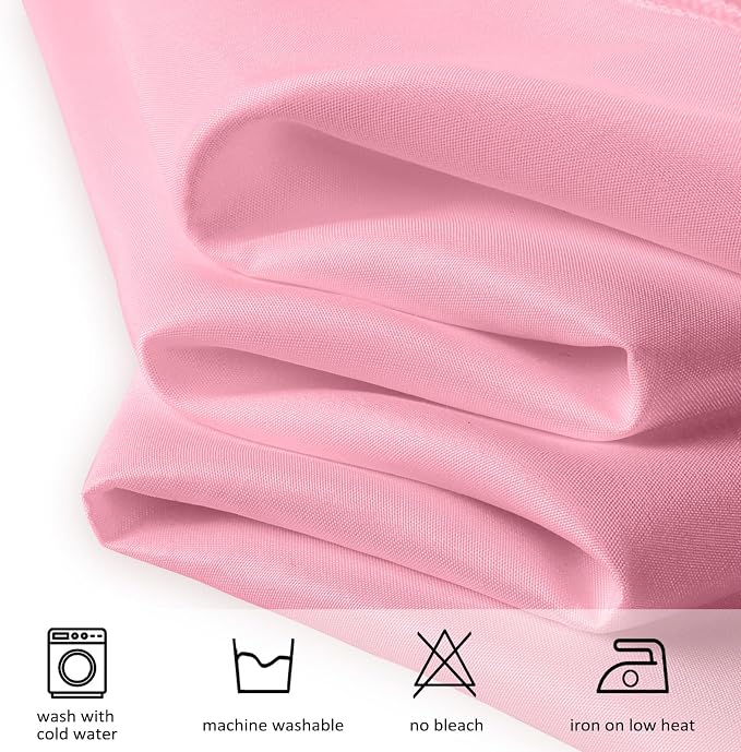 8 Pack Pink Tablecloth 60x126 Inch Rectangle Table Cloth for 8 Foot Rectangle Tables, Wrinkle Resistant Washable Polyester Fabric Rectangular Cover for Dining Banquet Wedding Party