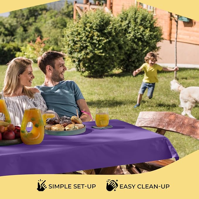 Party Solids 66% Thicker Premium Purple Plastic Table Cover Roll 40" X 300' Table Cloth Plastic Cover Roll Quality Thick Banquet Rolls Disposable Tablecloth Rolls Strong American Based Company