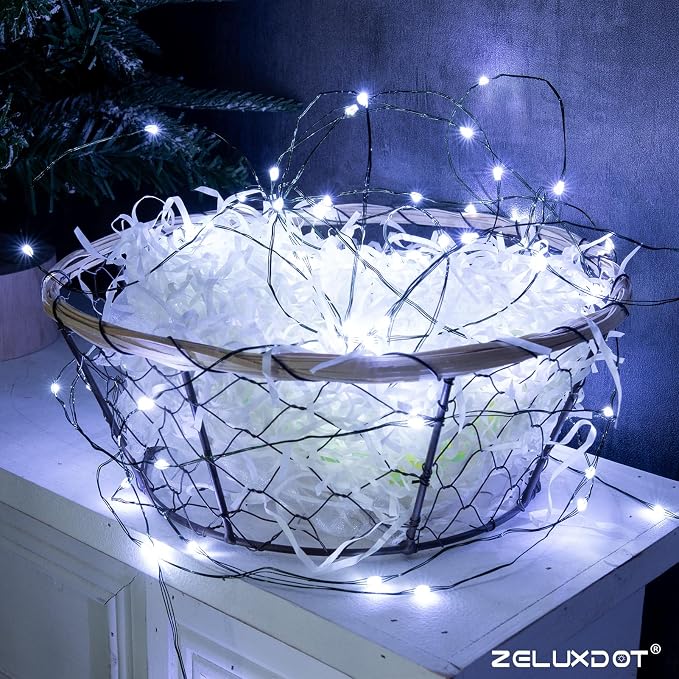 Fairy Lights Plug in,400FT 1200LEDs Waterproof Led String Lights,8 Modes Remote Twinkle Light for Outdoor Indoor Christmas Wedding Birthday Garden Party Decorations,Green Wire,Cool White