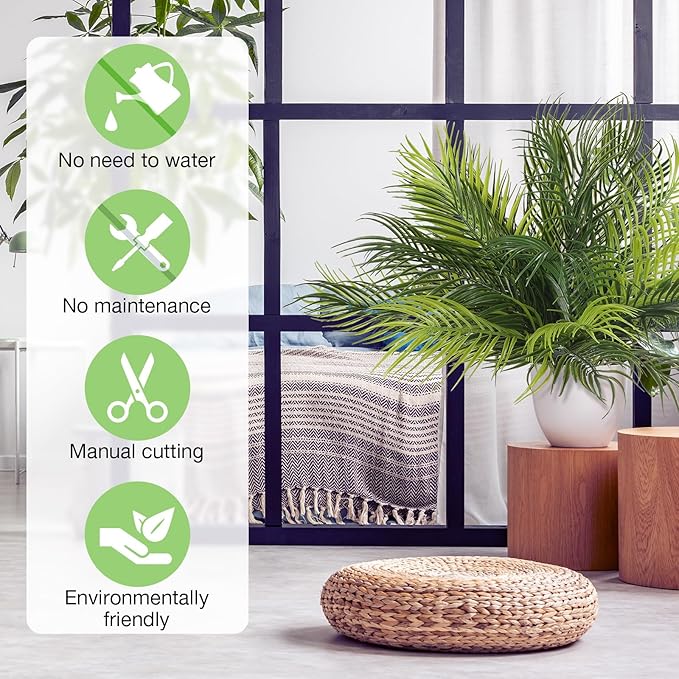 Giegxin Artificial Palm Plants Leaves Imitation Fake Palm Tree Leaves Decor Greenery Faux Tropical Faux Plants Fronds for Palms Sunday Garden Hawaiian Party Jungle Party Decor(12 Pieces)