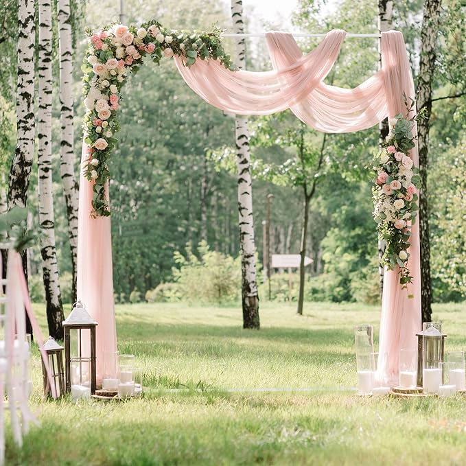 Wokceer Wedding Arch Backdrop Stand Square 7.2 x 6 FT Wedding Arches for Ceremony Metal Balloon Arch Frame for Wedding Birthday Party Garden Arbor Anniversary Event Decor