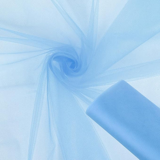 Dusty Blue Tulle Tape Roll 54 Inch x 10 Yards for DIY Crafts Weddings Sewing DIY Projects Gift Wrap and More - Multiple Colours of Tulle mesh