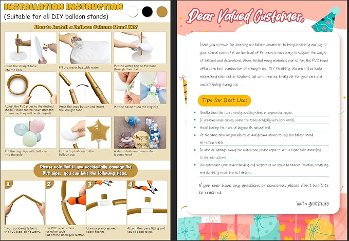 AerWo Balloon Arch Kit 9.35FT & 6FT, Free Bending Half Balloon Arch Stand with Base, Floor Gold Balloon Arch Frame Backdrop for Wedding Birthday Party Baby Shower Yard Lawn Home Christmas Decorations
