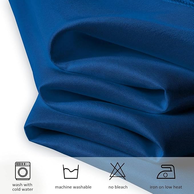 8 Pack Royal Blue Round Tablecloth 90 Inch Round Table Cloth, Wrinkle Resistant and Washable Tablecloth Polyester Fabric Table Cloth Round Cover for Dining Wedding Banquet Party