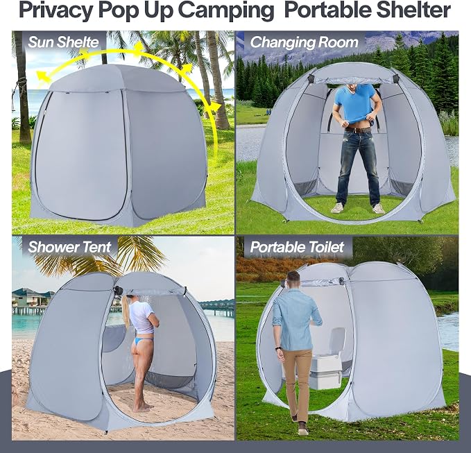 Alvantor® Pop Up Screen Tent House Room Instant Outdoor Camping Canopy Sun Shelter Gazebo for Patio, Backyard & Deck, Privacy Tent(2-10 People, 8'x8' 10'x10' 12'x12')
