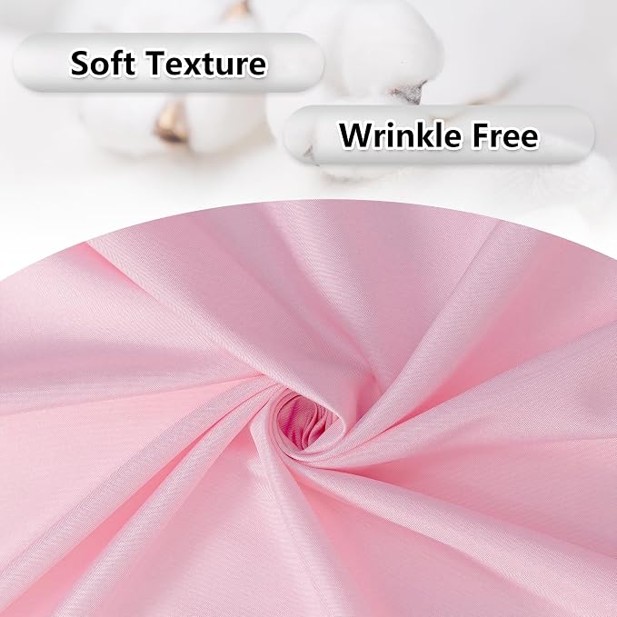 MEETSKY Pink Backdrop Curtain for Parties Baby Shower Pink Photo Curtains with Rod Pockets Backdrop Drapes Privacy Fabric Decoration for Wedding Birthday Gril Party Home Decor, 5ft x 10ft, 2 Panels