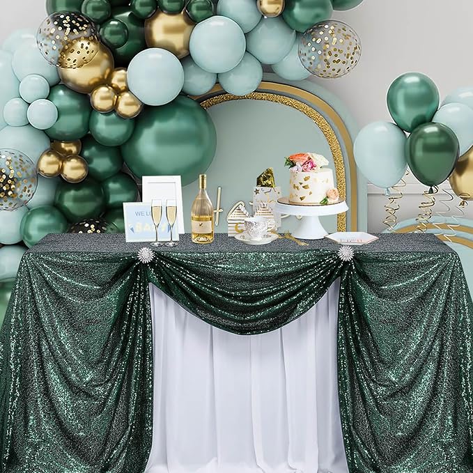 B-COOL Sparkle Sequin Tablecloth Rectangle: Table Cloth Linen Glitter Cake Table Cloth for Wedding Party Banquet Christmas Birthday 50x80 Inch