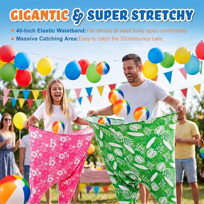 Ceenna Funny Granny Pants Game Set, Giant Pants Yard Games for Adults Players, Hilarious Team Relay Toss Race for Backyard Lawn Party Camping Family Reunion Carnival