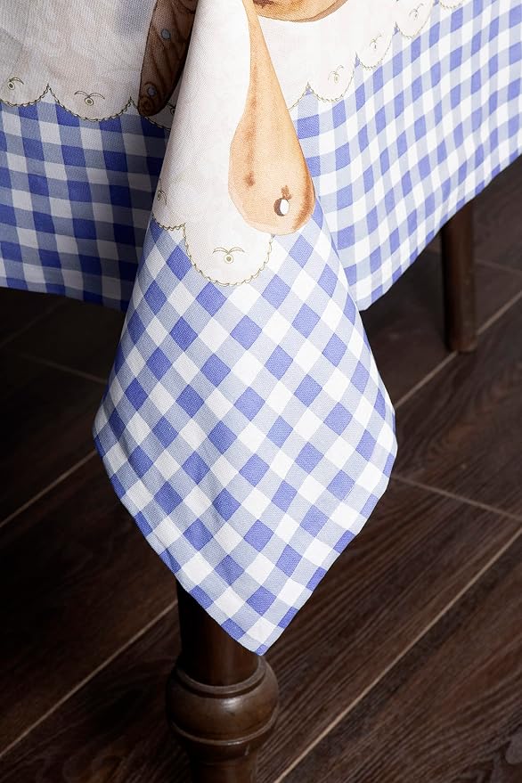 Maison d' Hermine Table Cloth Rectangle Table 100% Cotton 60 x 90 Inches Tablecloth Reusable Decorative for Dining Kitchen Room Farmhouse Party Home Hotel Restaurant Spring Summer - Gourmand