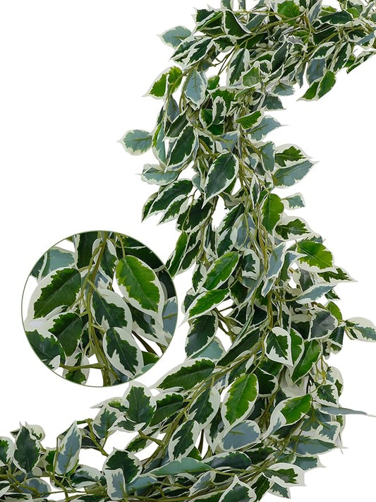 ucky Fake Vines, Eucalyptu Vines Garland, Ivy Vines, Green Artificial Wall Decor Hanging, Wedding Decoration，Flower Bouquet Decoration (4, Scindaps Vines)