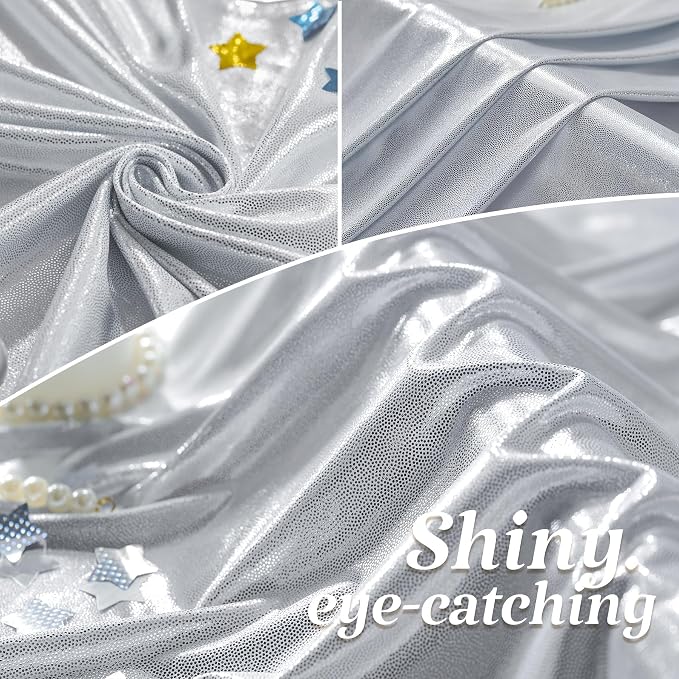 30×10FT Silver Sequin Backdrop Curtains Wedding Backdrop Drapes Wrinkle-Free Thick Glitter Photo Background Fabric for Birthday Graduations Friendgiving Christmas Party Photography Stage Decor