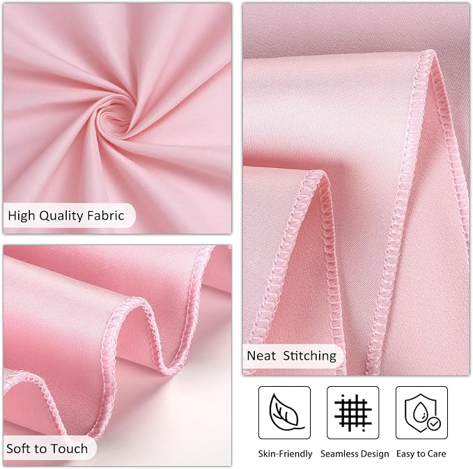8 Pack Pink Tablecloth 60 x 102 Inch Rectangular for 6 Foot Rectangle Tables, Wrinkle Resistant Pink Table Cloth Washable Polyester Fabric for Holiday Buffet Wedding Party Banquet