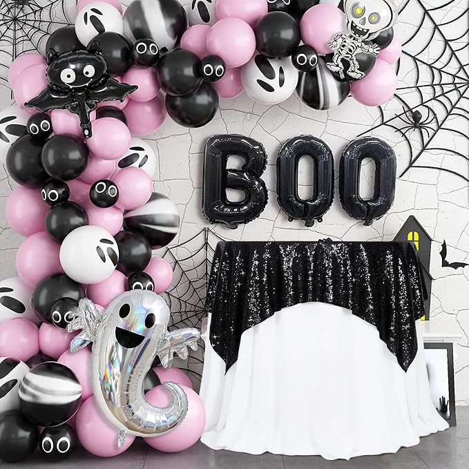 Poise3EHome Black Sequin Tablecloth 50×50 Inch Square Sparkly Fabric Table Cover Overlay for Birthday Halloween Party Holiday Baby Shower Decoration
