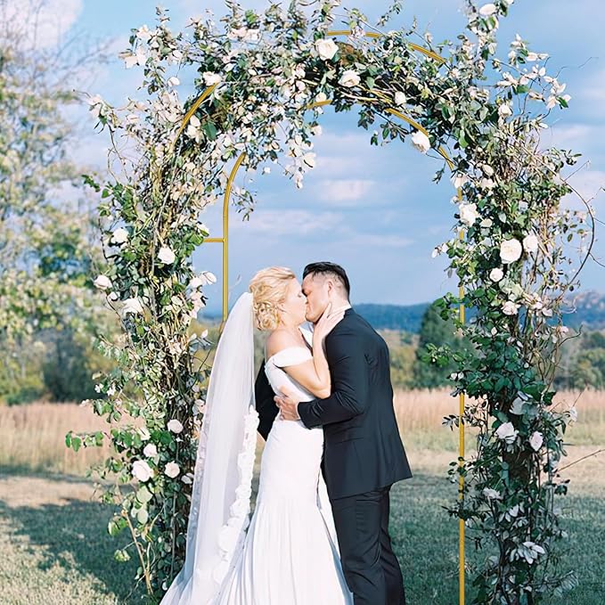 Open Arch Backdrop Stand,Double Arch Frame U Shaped Wedding Arches for Wedding Ceremony Birthday Party Bridal Baby Shower Photo Booth Garden Floral Balloon Arch Decoration