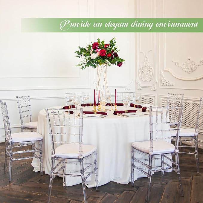12 Pack Round Tablecloth 90 inch White Table cloths for Round Tables,Stain and Wrinkle Resistant Washable Polyester Tablecloths White Table Cloth 90 inch Round Table Cloth for Wedding Party Birthday