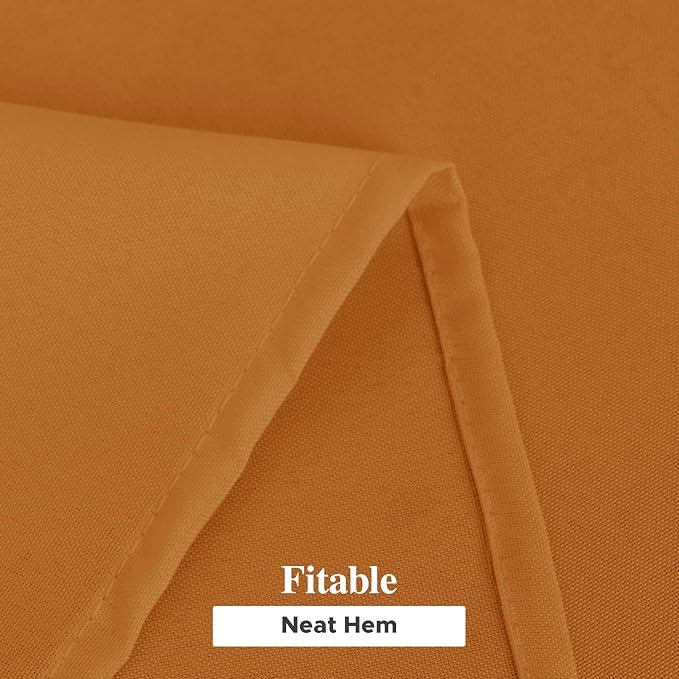 Fitable 6 Pack Bronze Round Tablecloths - 108 Inches Round - Wrinkle and Stain Resistant Fabric Table Clothes, Washable Polyester Table Covers for Wedding, Party, Banquet, Formal Events