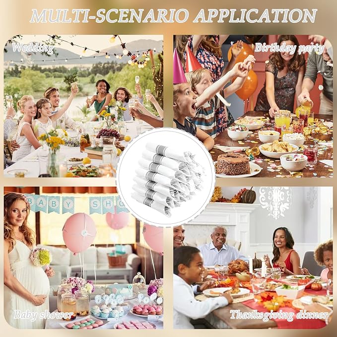 Supernal 120pack Silver Plastic Silverware,Rolled Plastic Silverware,Pre Rolled Napkins with Cutlery Set,Wrapped Disposable Cutlery Set with Napkin Perfect for Mother's Day, Birthday, Wedding,Catering