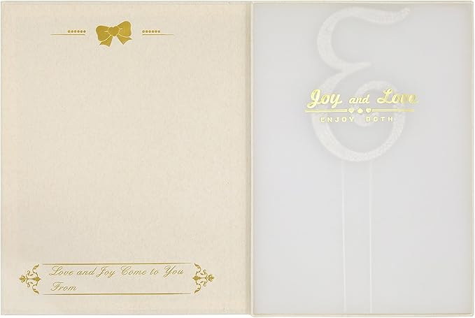 LOVENJOY Gift Boxed Rhinestone Initial E Wedding Cake Topper Silver