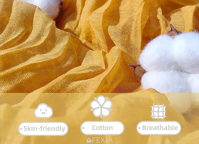FEXIA Yellow Table Runner for Here Comes The Son Baby Shower Decor Summer Gold Cheesecloth Table Runner Baby Shower Decorations for Table Centerpiece Decorations Bridal Shower Wedding Party 10FT
