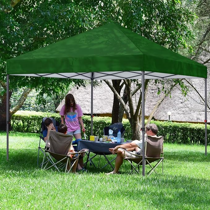 COOSHADE Durable Easy Pop Up Canopy Tent 10x10Ft, Olive Green