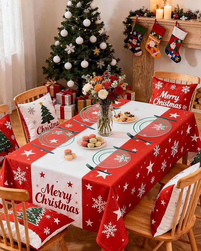 Goodluck 350 Pcs Clear Green Disposable Plastic Plates, Dinnerware Sets | Plastic Silverware Include 100 plates, 50 pack Pre Rolled Napkins With Silverware, 50 cups for Christmas, St. Patrick's Day
