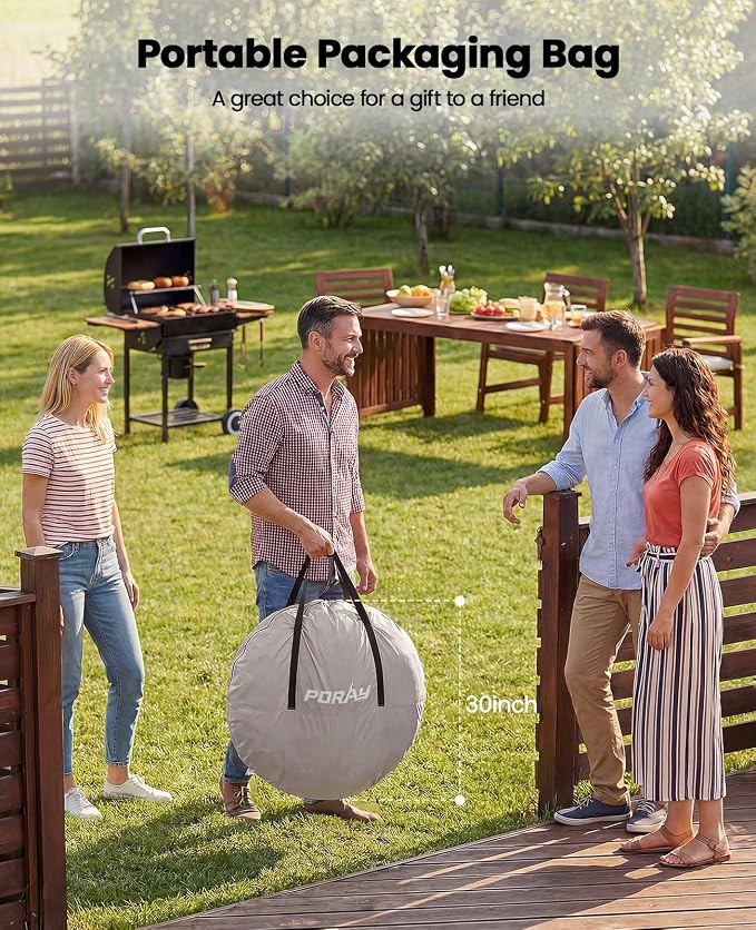 Porayhut Pop up Screen House Tent Sun Shelter with Breathable Mesh Doors,Portable Camping Tent with Detachable Waterproof Floor,10x10FT Screen Canopy Outdoor for Family Friends Party in Backyard,Park