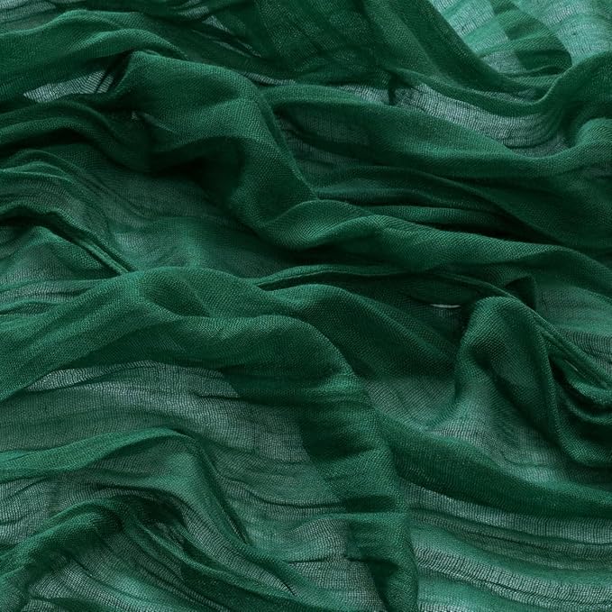 DeZerlor 12 Pack Emerald Green Cheesecloth Napkins Spring Cloth Napkins Set of 12 Dinner Napkins Bulk 21x21 Inches for Wedding Bridal Shower Baby Shower Parties