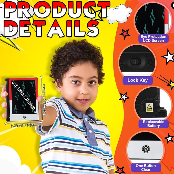 Nezyo 24 Pack Cartoon Theme Party Favors Mini LCD Writing Tablet 4.6 Inch Doodle Board Drawing Tablet Erasable Reusable Electronic Drawing Pads for Party Decor Birthday Supplies
