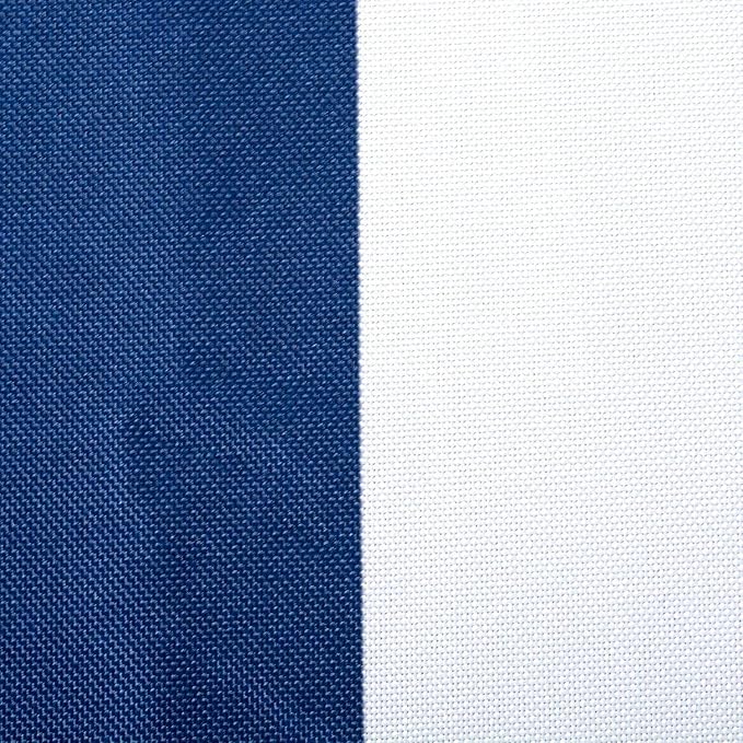 DII Cabana Stripe Outdoor Zippered Tabletop Collection, Stain/Wrinkle Resistant & Waterproof, 60" Round, Nautical Blue