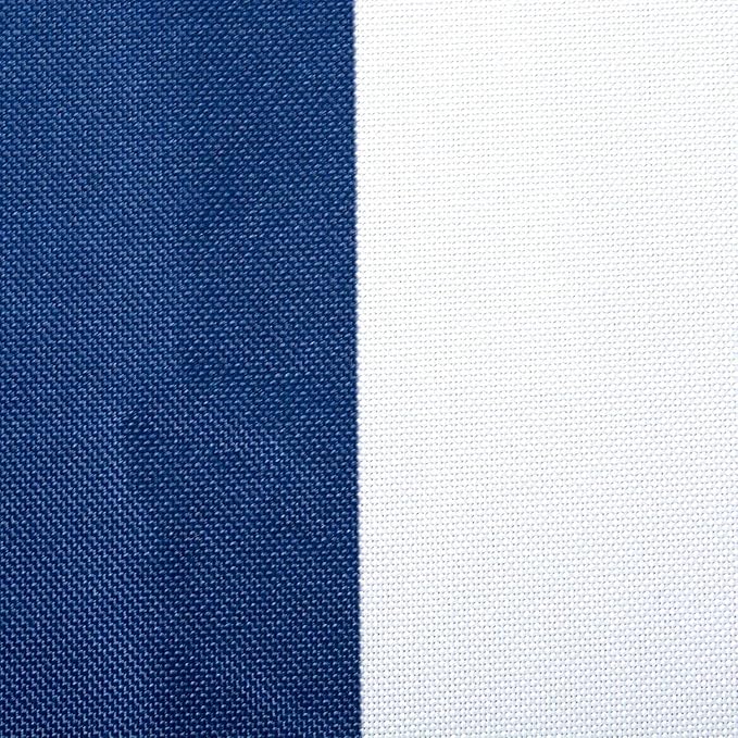 DII Cabana Stripe Outdoor Zippered Tabletop Collection, Stain/Wrinkle Resistant & Waterproof, 52" Round, Nautical Blue