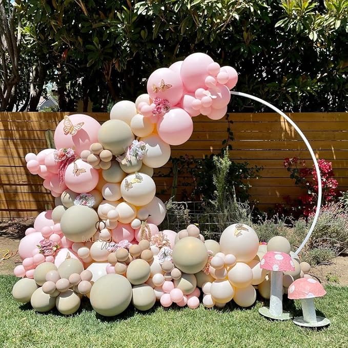 Double Stuffed Blush Balloons Different Sizes 18In 12In 5In Nude Balloon Garland Kit Pastel Cream Peach Latex Balloon Arch For Birthday Wedding Baby Bridal Shower Gender Reveal Bachelorette Supply