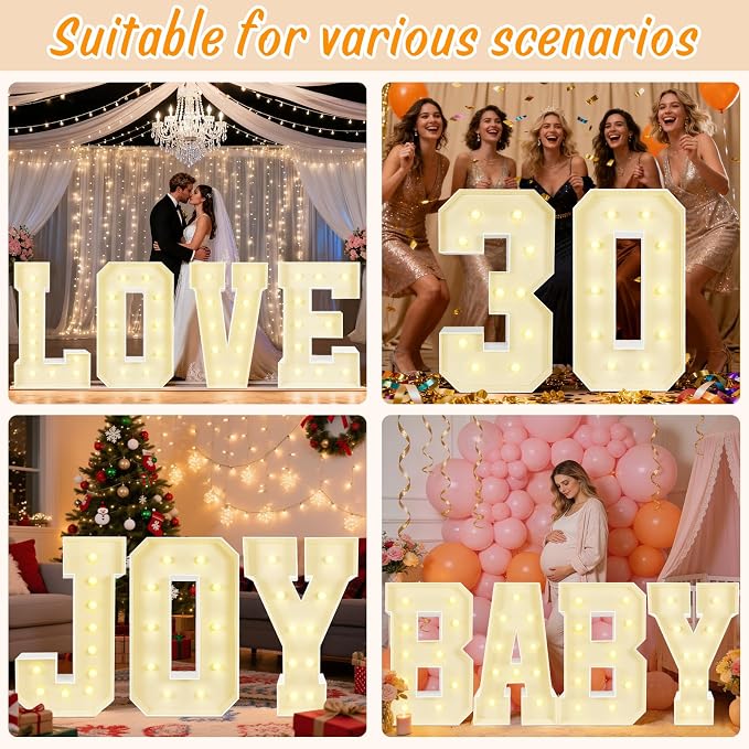 3FT Marquee Numbers 1, Large with Pre-Cut Foam Board Set, Easy-Install Reusable for Party Decoration, Birthdays, Weddings, Graduations, Baby Anniversaries