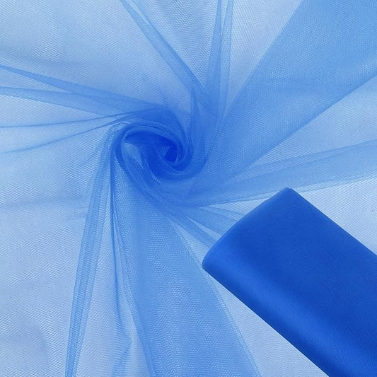 Royal Blue Tulle Tape Roll 54 Inch x 10 Yards for DIY Crafts Weddings Sewing DIY Projects Gift Wrap and More - Multiple Colours of Tulle mesh