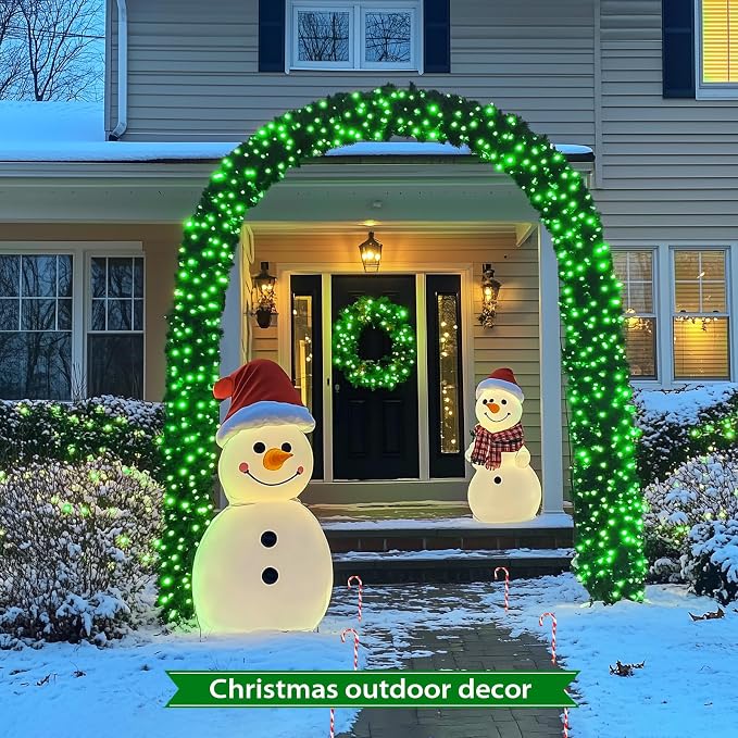 JMEXSUSS 2 Pack Solar String Lights Outdoor Waterproof, Total 400 LED 151FT Solar Christmas Lights Outdoor, 8 Modes Christmas Light for Outside Patio Yard Tree Decorations, Green