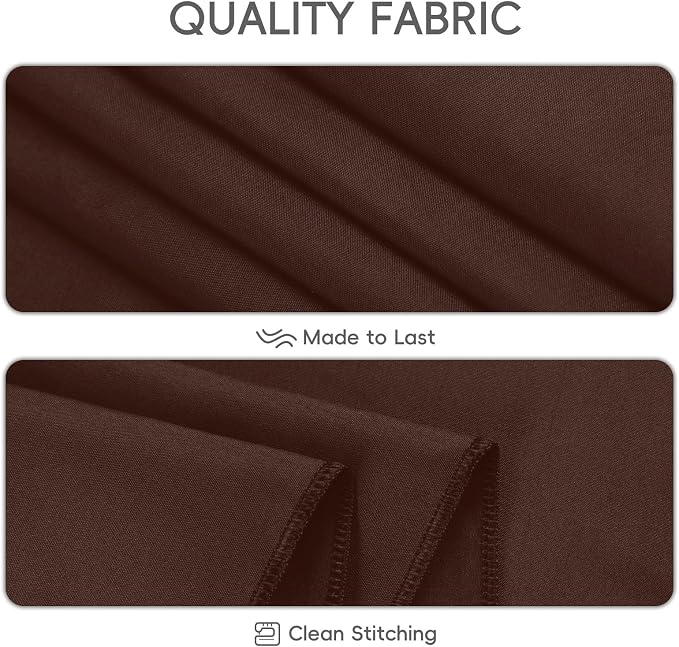 8 Pack Brown Tablecloth 60 x 126 Inch Rectangular Table Cloth for 8 Foot Rectangle Tables, Wrinkle Resistant Washable Rectangle Fabric Table Covers for Wedding Party Banquet Buffet and Camping