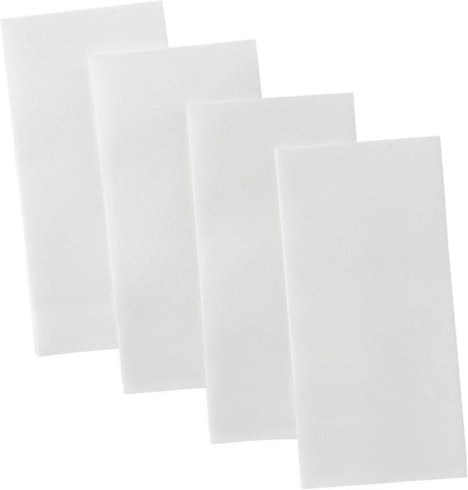 BloominGoods Disposable Bathroom Paper Napkins | 300-Pack 8" x 17" Single-Use Linen-Feel Guest Towels, Made In USA | Cloth-Like Hand Tissue Paper, White (MEDIUM SIZE - Pack of 300)