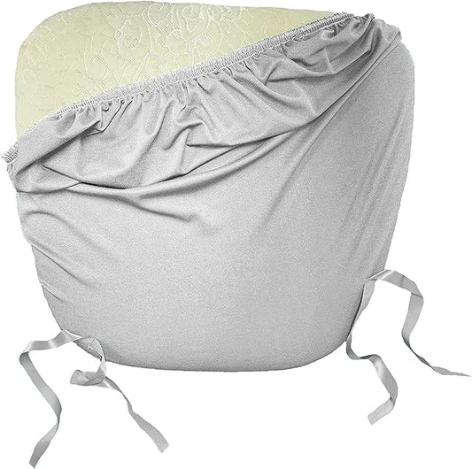 LA Linen Pack-4 Spandex Chiavari Chair Cushion Cover, Gray Light