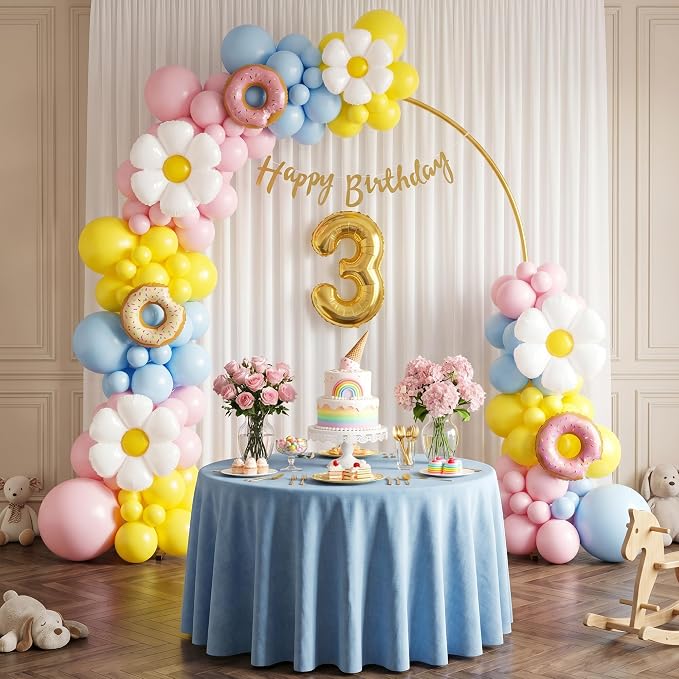 7.2FT Arch Backdrop Stand, Metal Gold Wedding Arch Frame, Balloon Arch Stand for Wedding, Birthday, Ceremony, Baby Shower, Party Decor