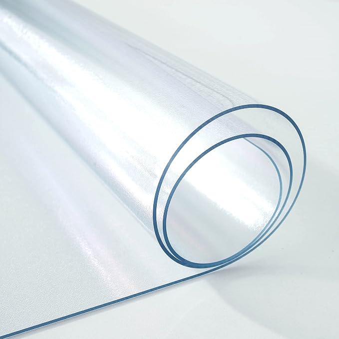 LovePads Frosted Table Cover Protector 40 x 96 Inch, 1.5mm Thick Plastic Table Cover, Table Protector for Dining Room Table, Waterproof Vinyl Tablecloth Table Pad Mat for Kitchen, Writing Desk
