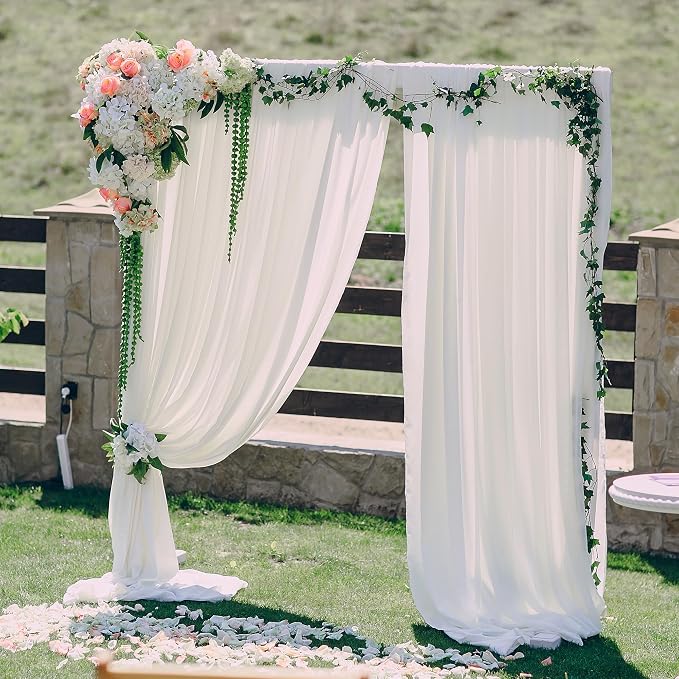 5.2 * 6.56 FT Metal Backdrop Frame Stand, Wedding Decor Flower Arbor Stand, Balloon Arch Backdrop, Golden