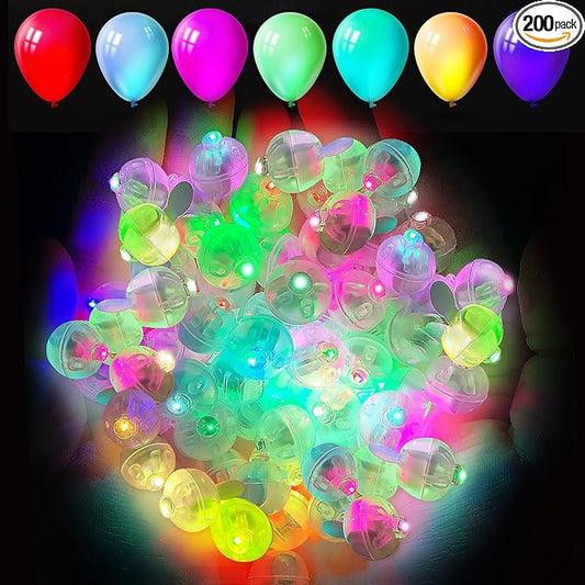 Aogist 200pcs Multicolor Balloon Light,Long Standby Time Waterproof Mini Ball Light,Round LED Flash Lamp for Paper Lantern Balloon Party,Wedding,Birthday,Festival,New Year and Christmas Decorative