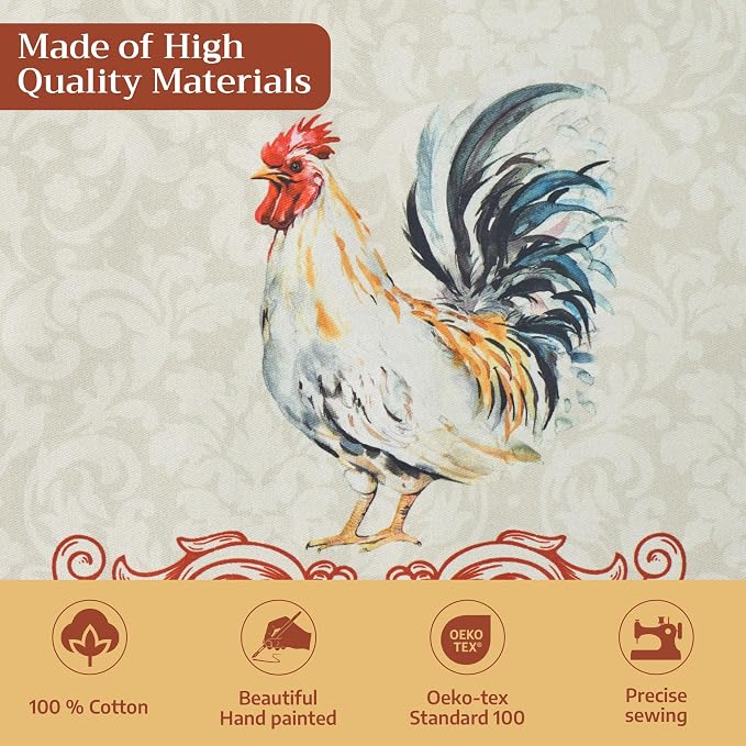 Maison d' Hermine Table Cloth Rectangle Table 100% Cotton 60 x 120 Inches Tablecloth Reusable Decorative for Dining Kitchen Room Farmhouse Party Home Hotel Restaurant Spring Summer - Campagne