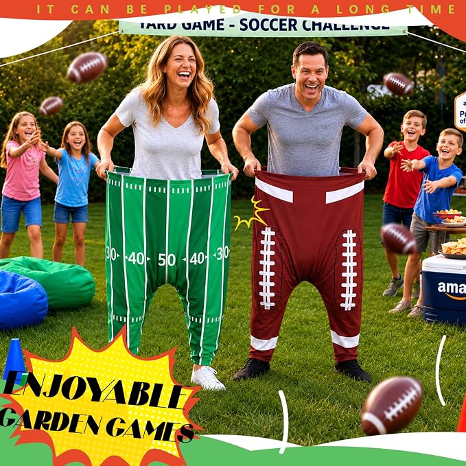 Granny Pants Yard Game, Baseball Soccer Game Outdoor Party Toss with 2.5 Inch Durable High-Bounce Balls, No Inflation Needed, Wind-Resistant for Backyard, Family Reunion & Easter