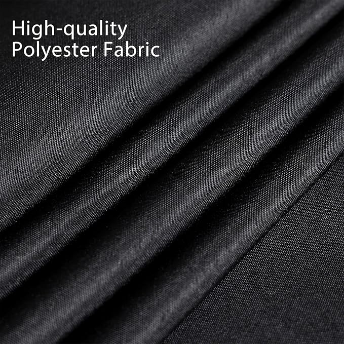 Fixwal 6 Pack Black Table Cloth for Rectangle Table, 70 x 120 Inch Polyester Fabric Tablecloths Rectangular Table Covers 6-8ft for Party, Banquet, Dining, New Year Decorations, Graduation